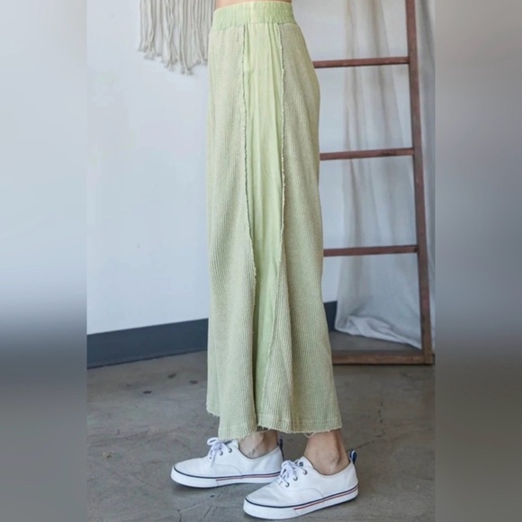 New Oli & Hali Wide Leg Pants ~ Sage Green - Picture 2 of 13